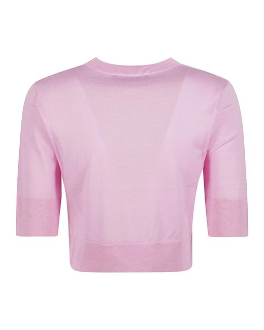 DSquared² Pink Round-Neck Knitwear
