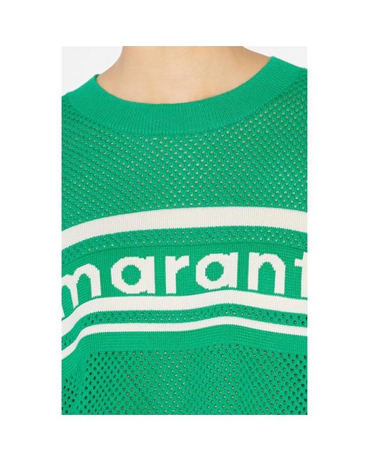 Isabel Marant Green Arwen sweatshirt weiches material logo vorne isabel marant étoile