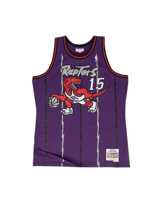 Mitchell & Ness Fitness ,Paars ,Toronto Raptors Vince Carter Shirt Paars in het Purple voor heren