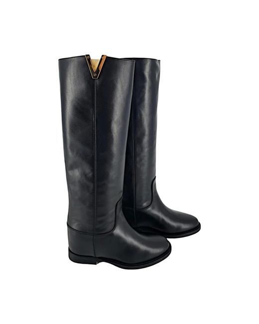 Via Roma 15 Blue High Boots