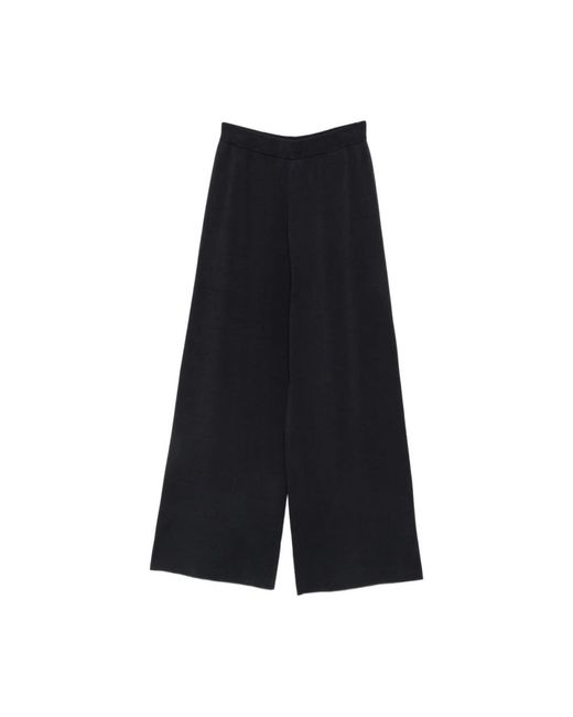 Alysi Black Wide Trousers