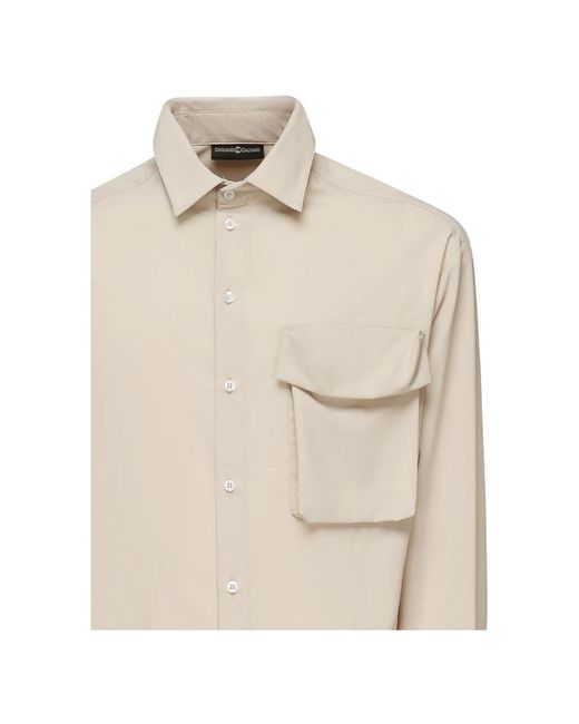 Giuliano Galiano White Casual Shirts for men