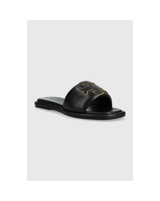 Tory Burch Sliders in het Black