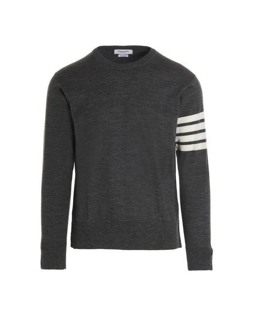 Thom Browne Gray Round-Neck Knitwear for men
