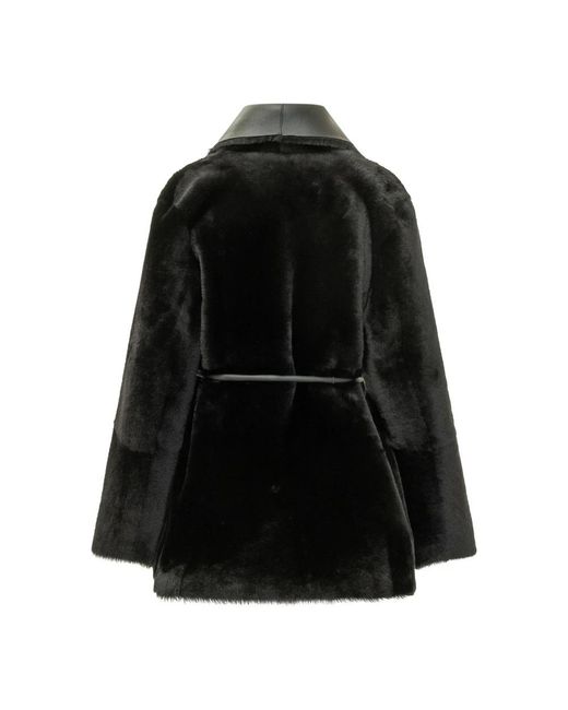 Blancha Black Faux Fur & Shearling Jackets