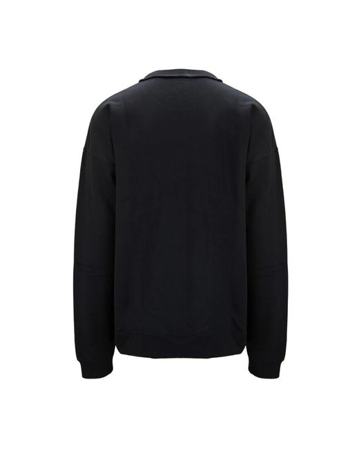 DSquared² Hoodies & Sweatvesten ,Zwart ,Katoen Pullover Sweatshirt Met Glitter Print in het Black voor heren