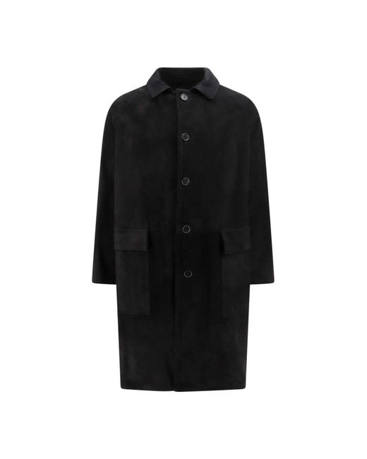 Salvatore Santoro Black Single-Breasted Coats for men