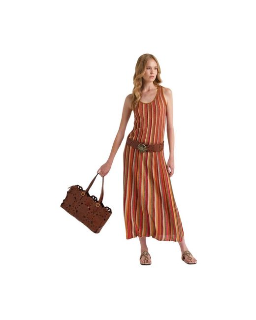 Maliparmi Brown Midi Dresses