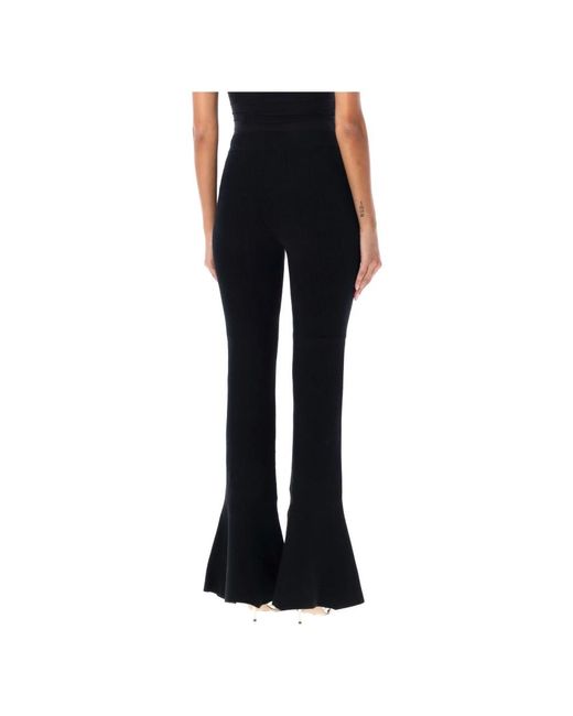 Alessandra Rich Black Wide Trousers