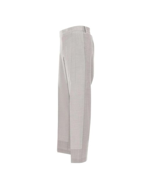 MM6 by Maison Margiela Gray Straight Trousers for men