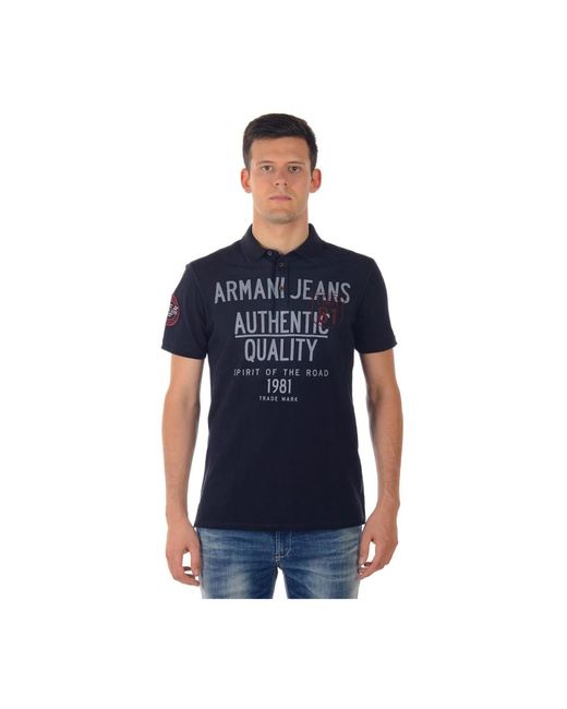 Armani Jeans Blue Polo Shirts for men