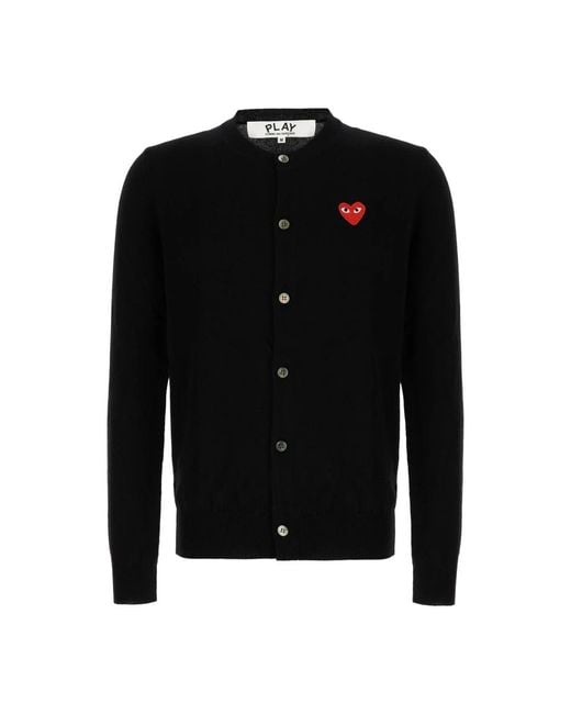 COMME DES GARÇONS PLAY Black Cardigans for men