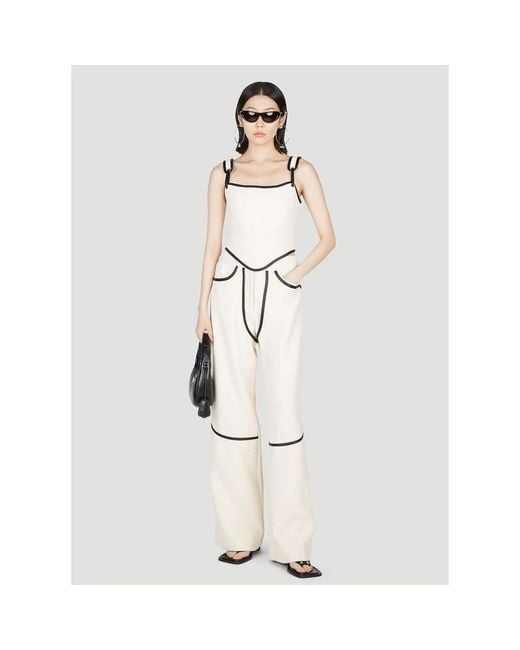 Paris Georgia White Straight Trousers