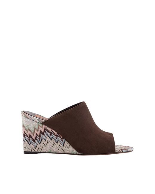 Missoni Brown Heeled Mules