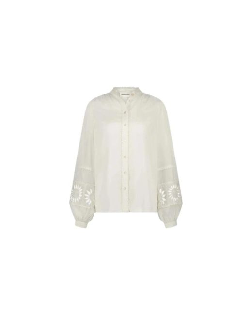 FABIENNE CHAPOT Overhemden ,Wit ,Katoen Romantische Zonneblouse in het White