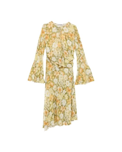 Midi Dresses Acne de color Yellow