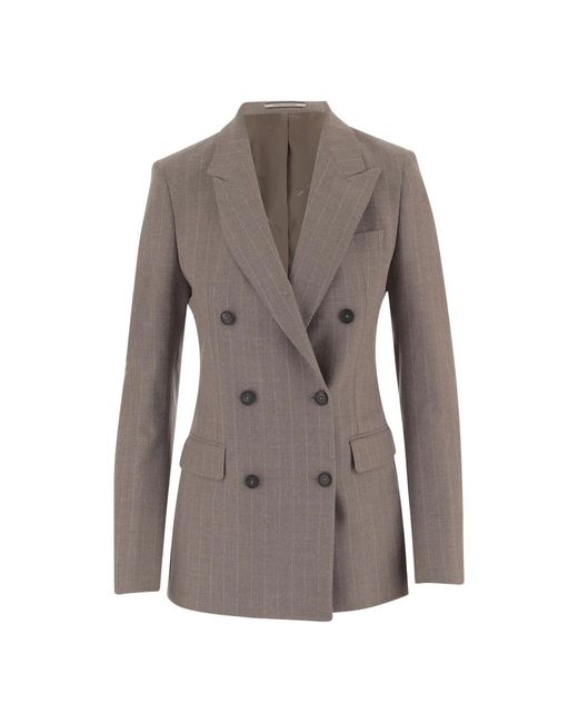 Tagliatore Stretch Wool Jacket in het Brown