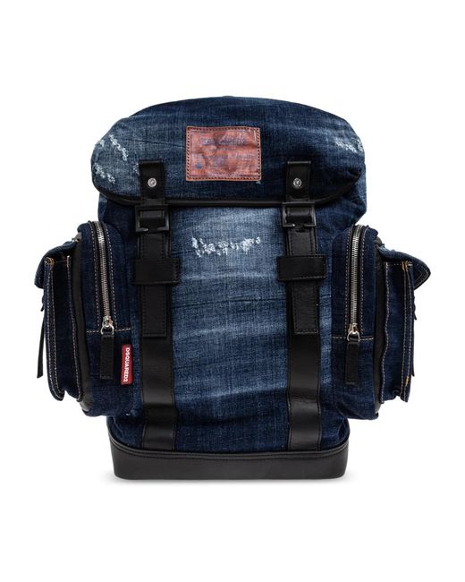 DSquared² Denim Rugzak Met Logo in het Blue voor heren