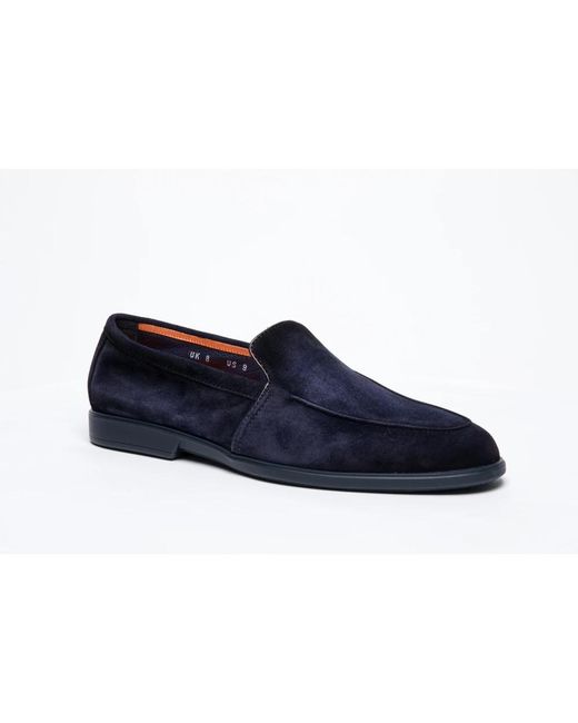 Santoni Blue Loafers for men