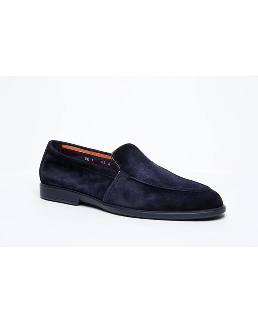 Santoni Blue Loafers for men