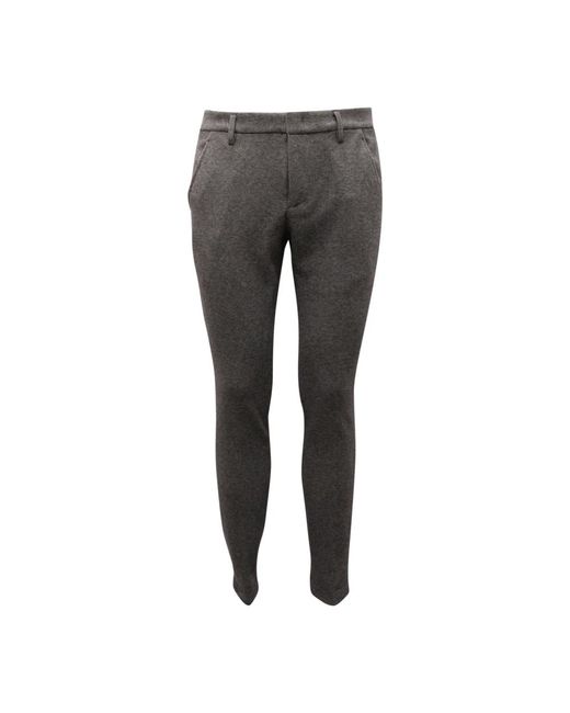 Slim-Fit Trousers di Dondup in Gray da Uomo