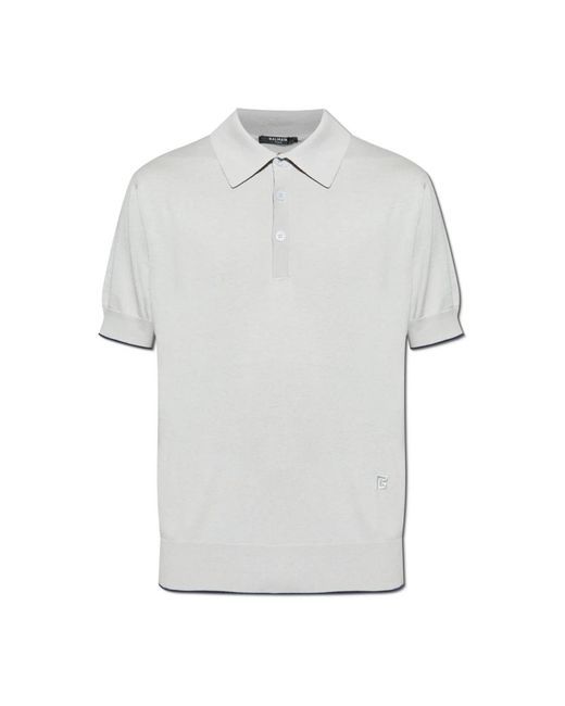 Balmain White Polo Shirts for men