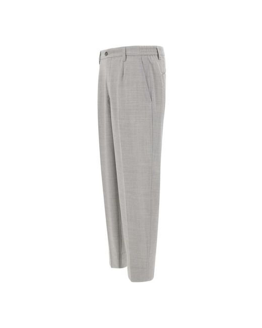 BRIGLIA Gray Suit Trousers for men