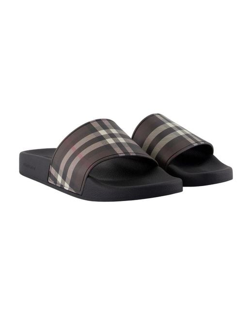 Sliders Burberry de color Black