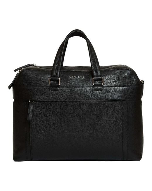 Orciani Black Weekend Bags for men