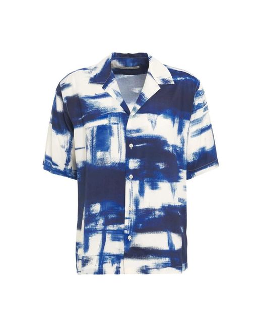 Brian Dales Blue Short Sleeve Shirts for men