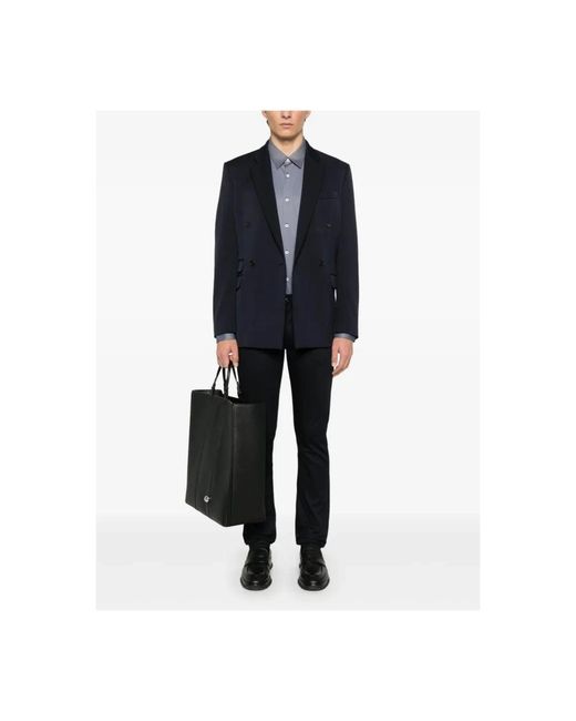 Emporio Armani Black Slim-Fit Trousers for men
