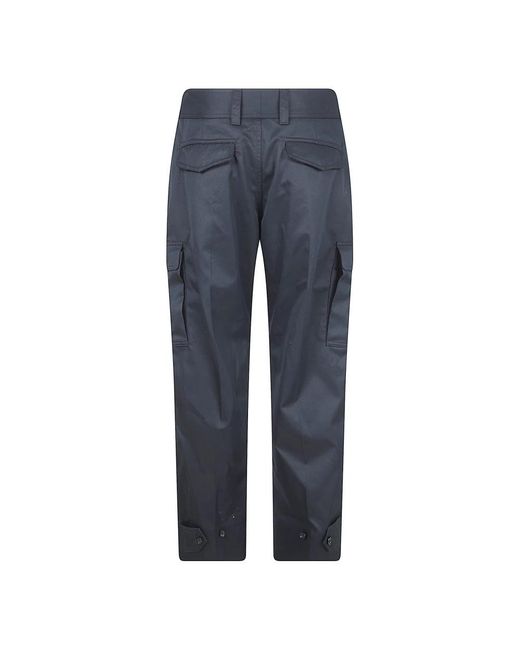 McQueen Blue Straight Trousers for men