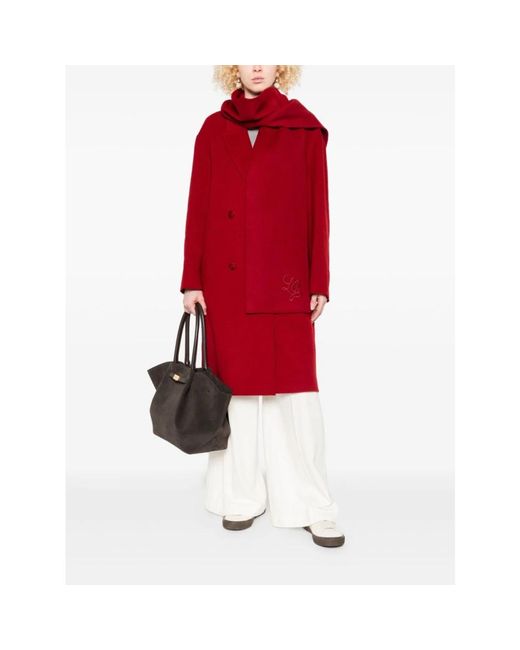 Liu Jo Double-Breasted Coats in het Red
