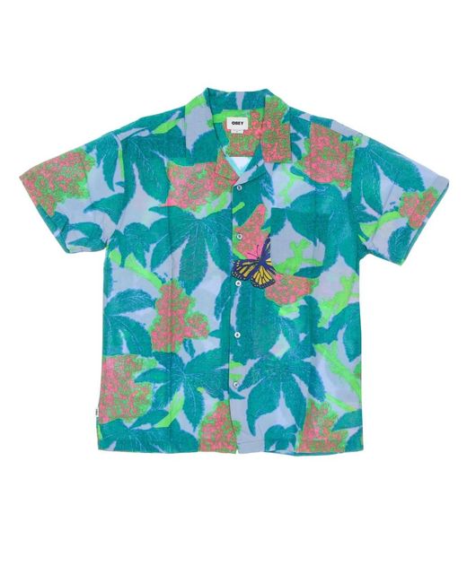 Obey Blue Short Sleeve Shirts for men