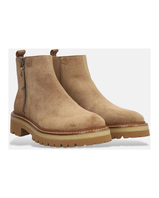 Alpe Brown Ankle Boots