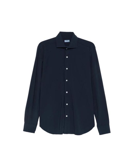 Barba Napoli Blue Casual Shirts for men