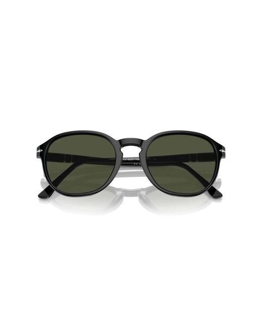 Persol Green Schwarz/grau grün sonnenbrille,gestreifte braune sonnenbrille