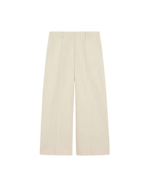 Cropped Trousers Weekend by Maxmara de color Natural