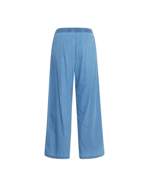 Ichi Blue Wide Jeans