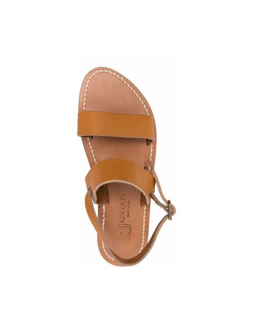 K. Jacques Brown Flat Sandals