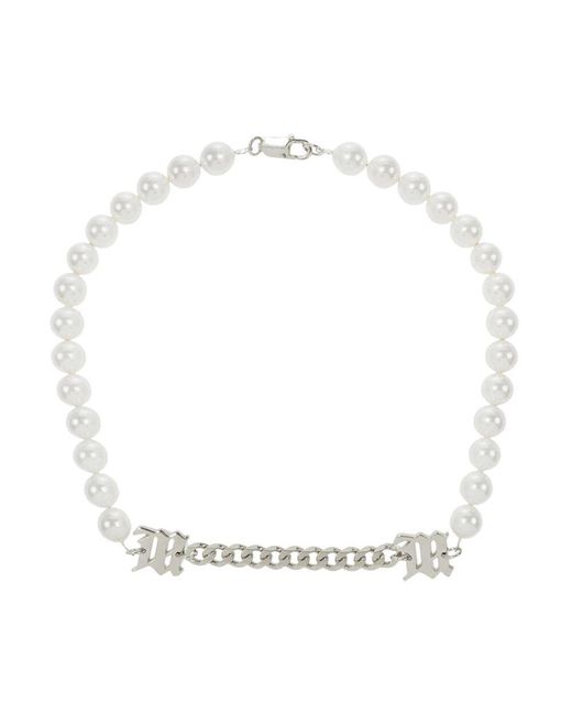 M I S B H V White Perlen-choker