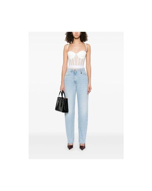 Elisabetta Franchi White Weißer bodysuit mit verstellbaren trägern