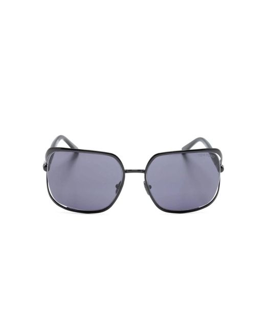 Tom Ford Blue Schwarze sonnenbrille mit originalzubehör