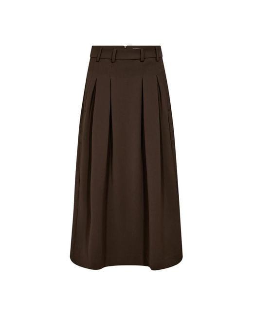 co'couture Rokken ,Bruin ,Polyester Plooirok Met Ceintuurlussen in het Brown