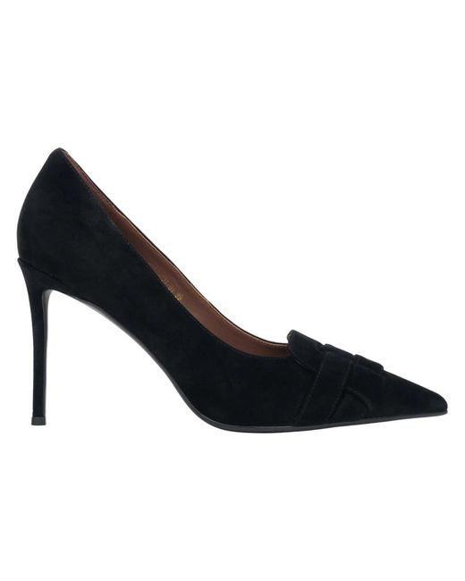 ESTRO Schoenen ,Zwart ,Leer Slip-On Stiletto's in het Black