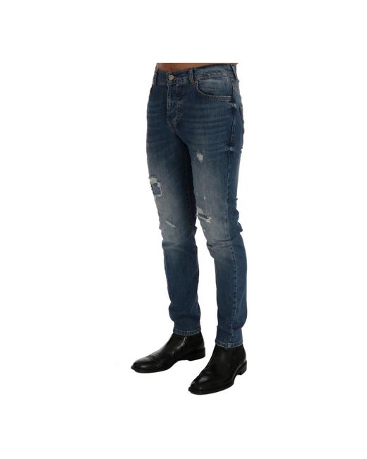 Frankie Morello Blue Slim-Fit Jeans for men