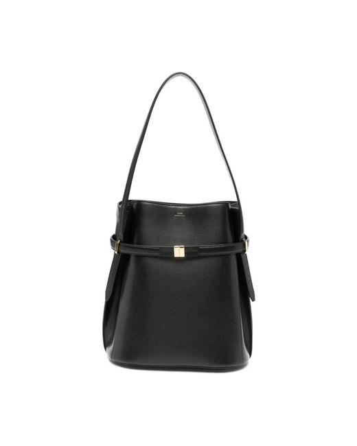 Totême  Black Leder eimer tasche mit gürtel