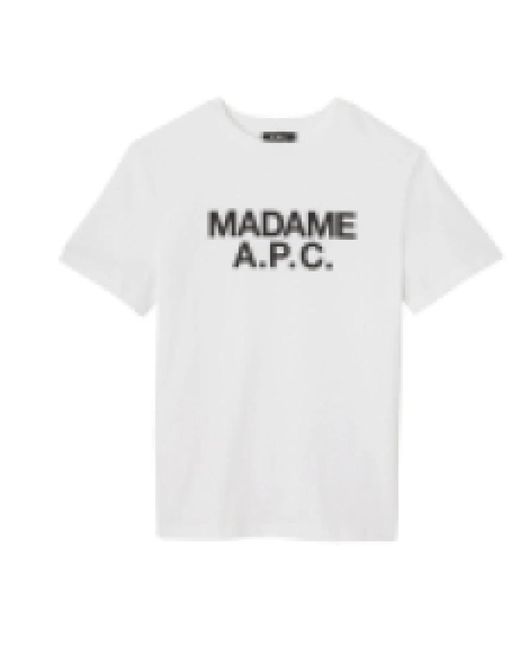 T-Shirts A.P.C. de color White
