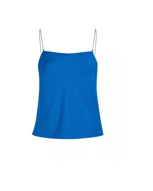 Calvin Klein Blue Sleeveless Tops