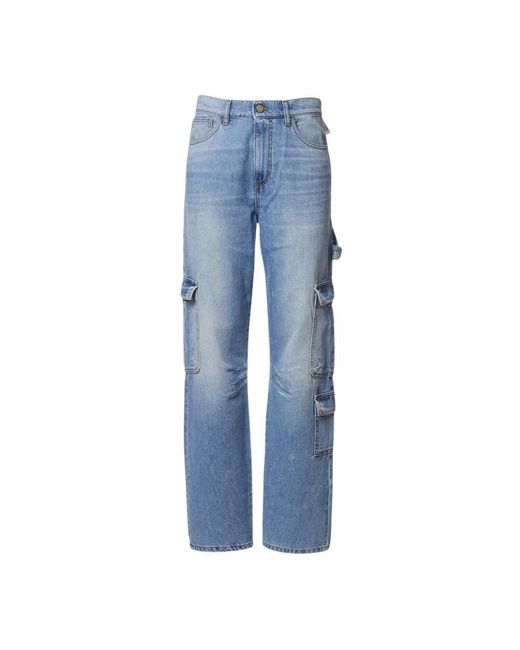 Manila Grace Blue Straight Jeans